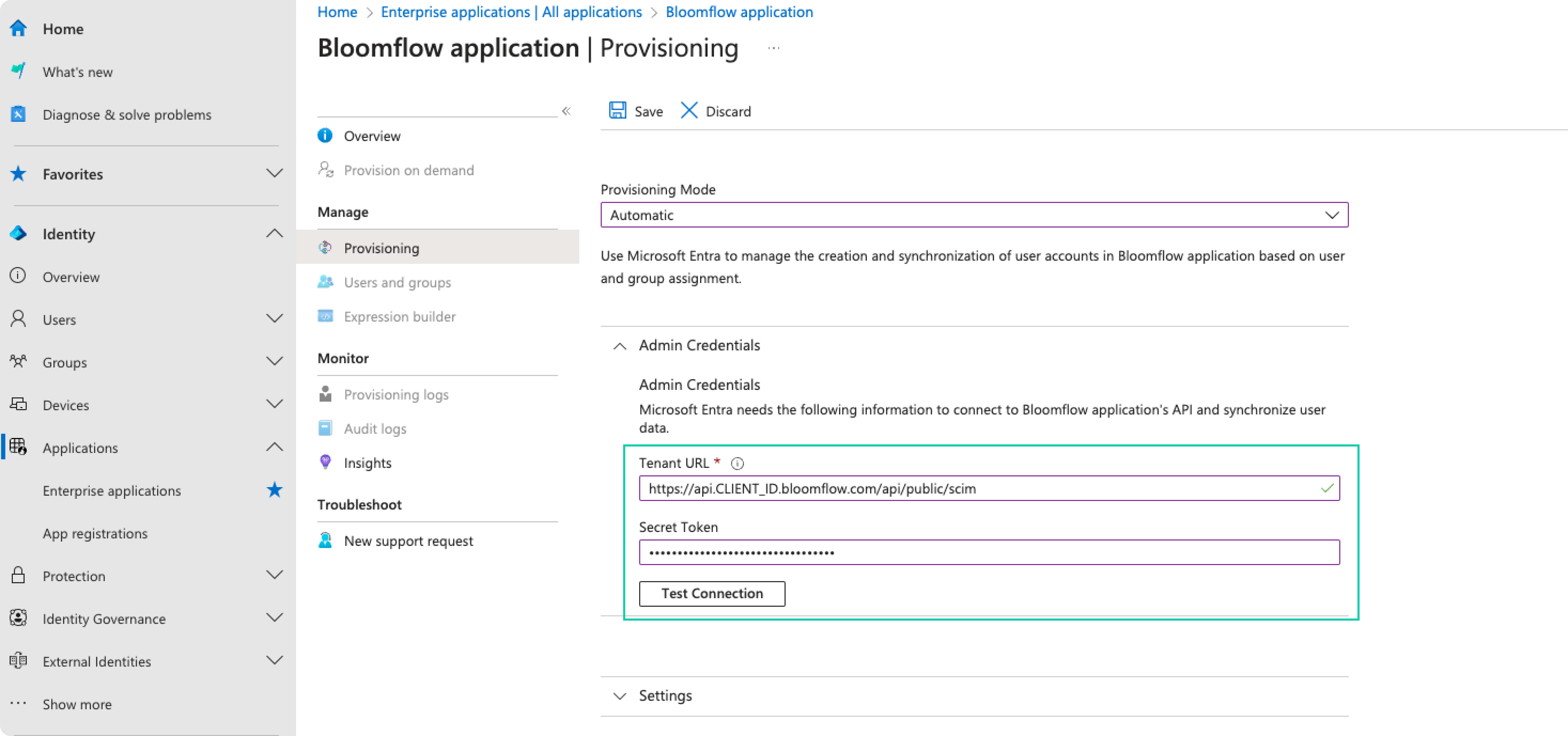 set provision to auto