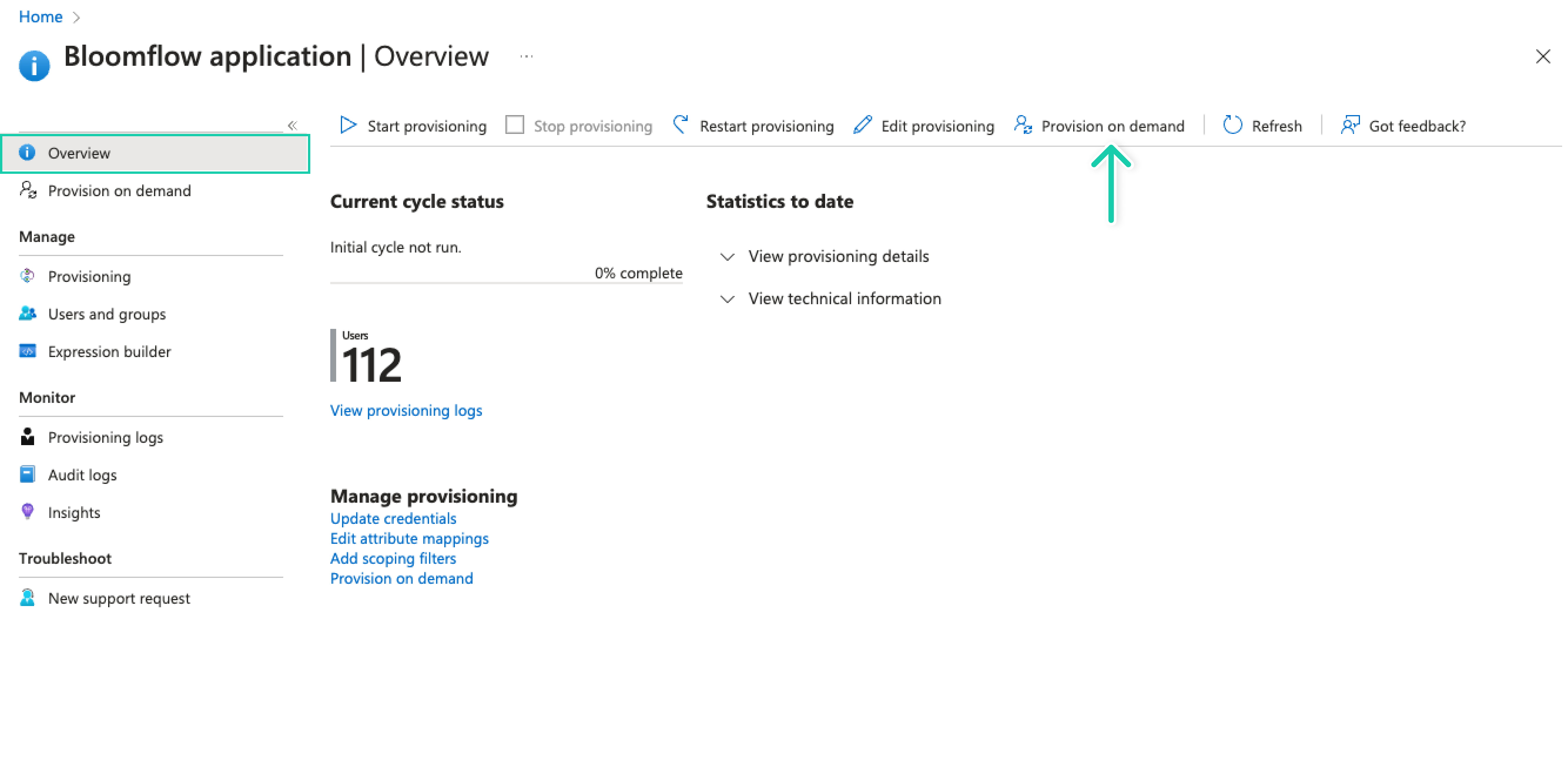 provisioning on demand
