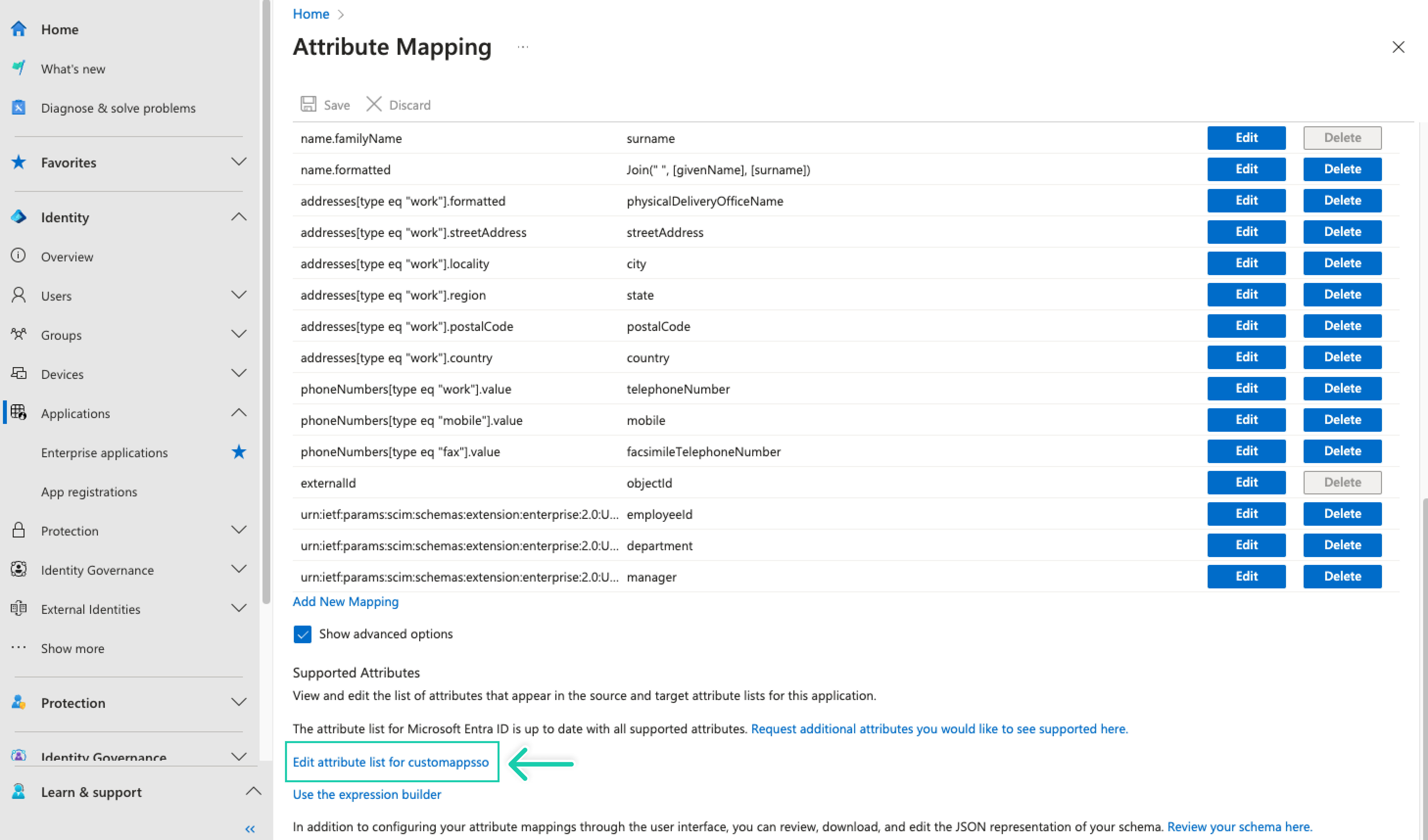 navigation custom attributes