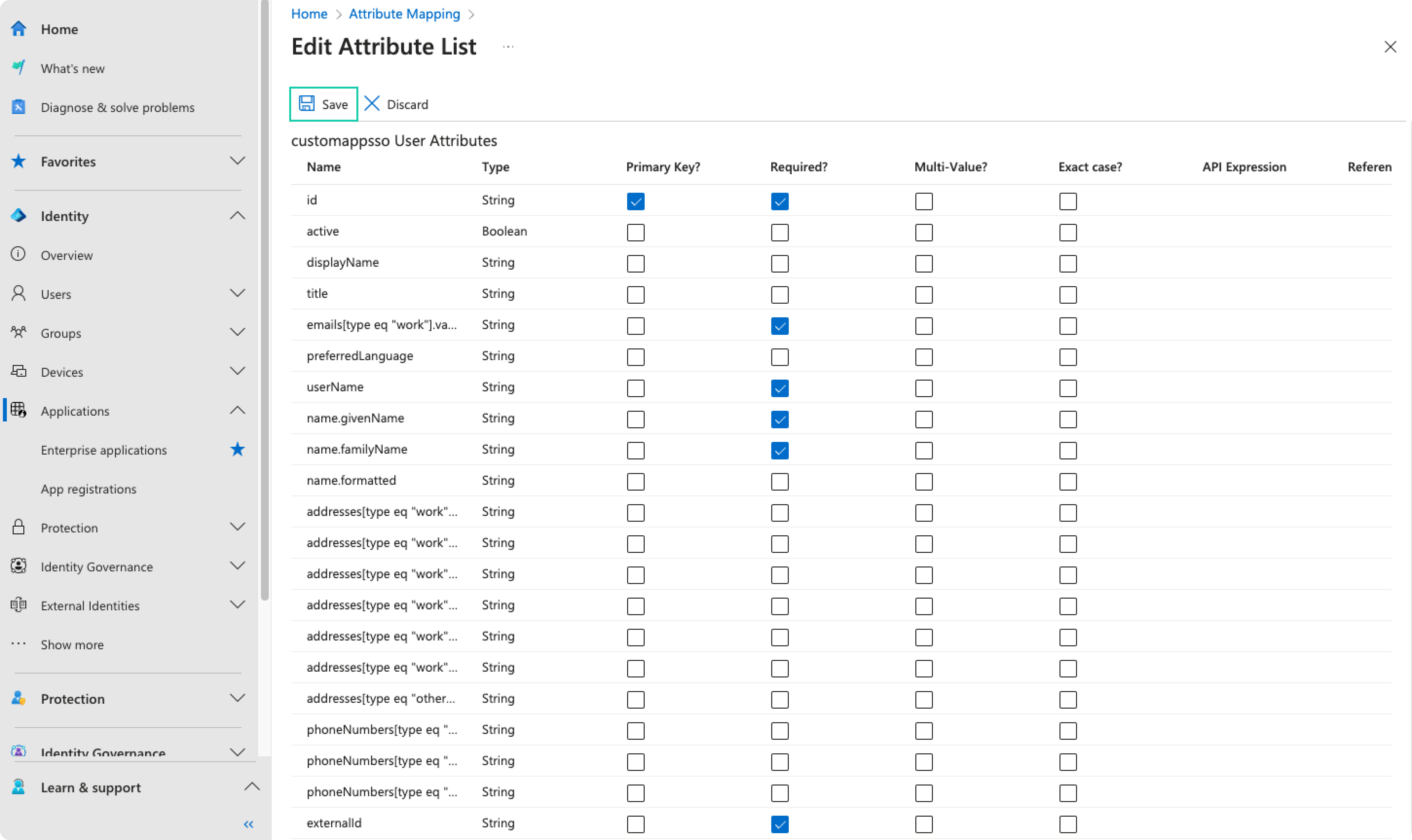 navigation custom attributes
